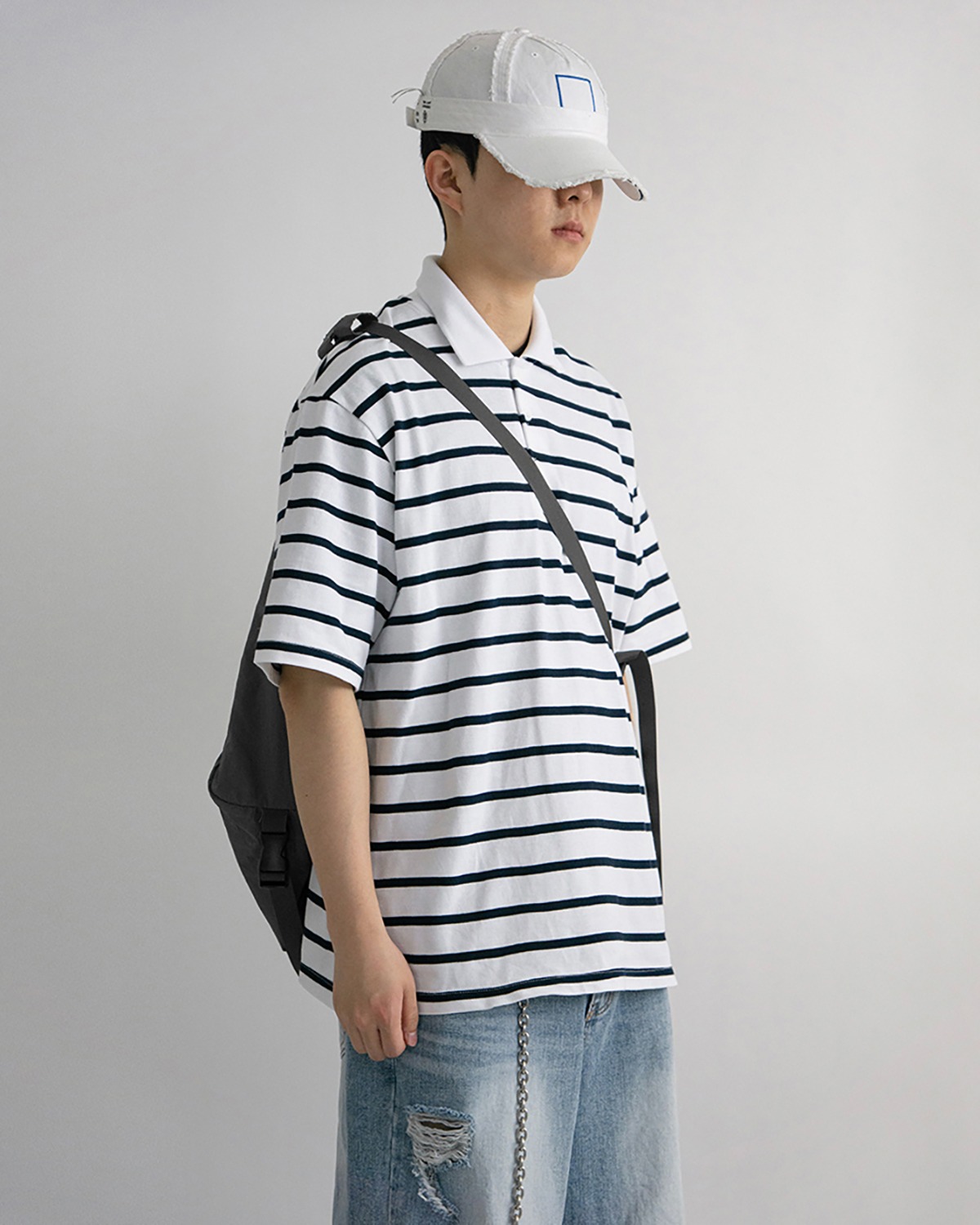Stripe point PK T-shirt (3C)