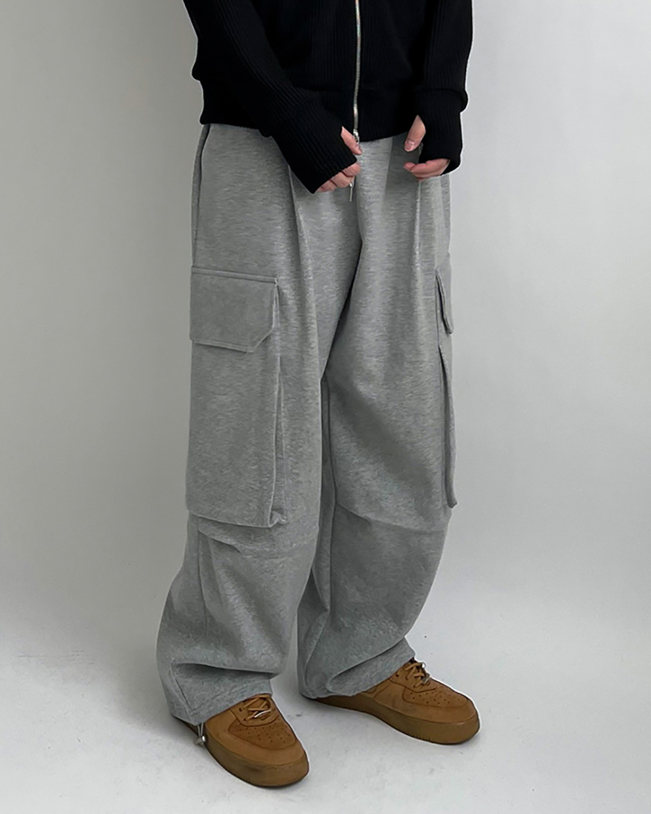 Big pocket wide tuck cargo pants (3C)