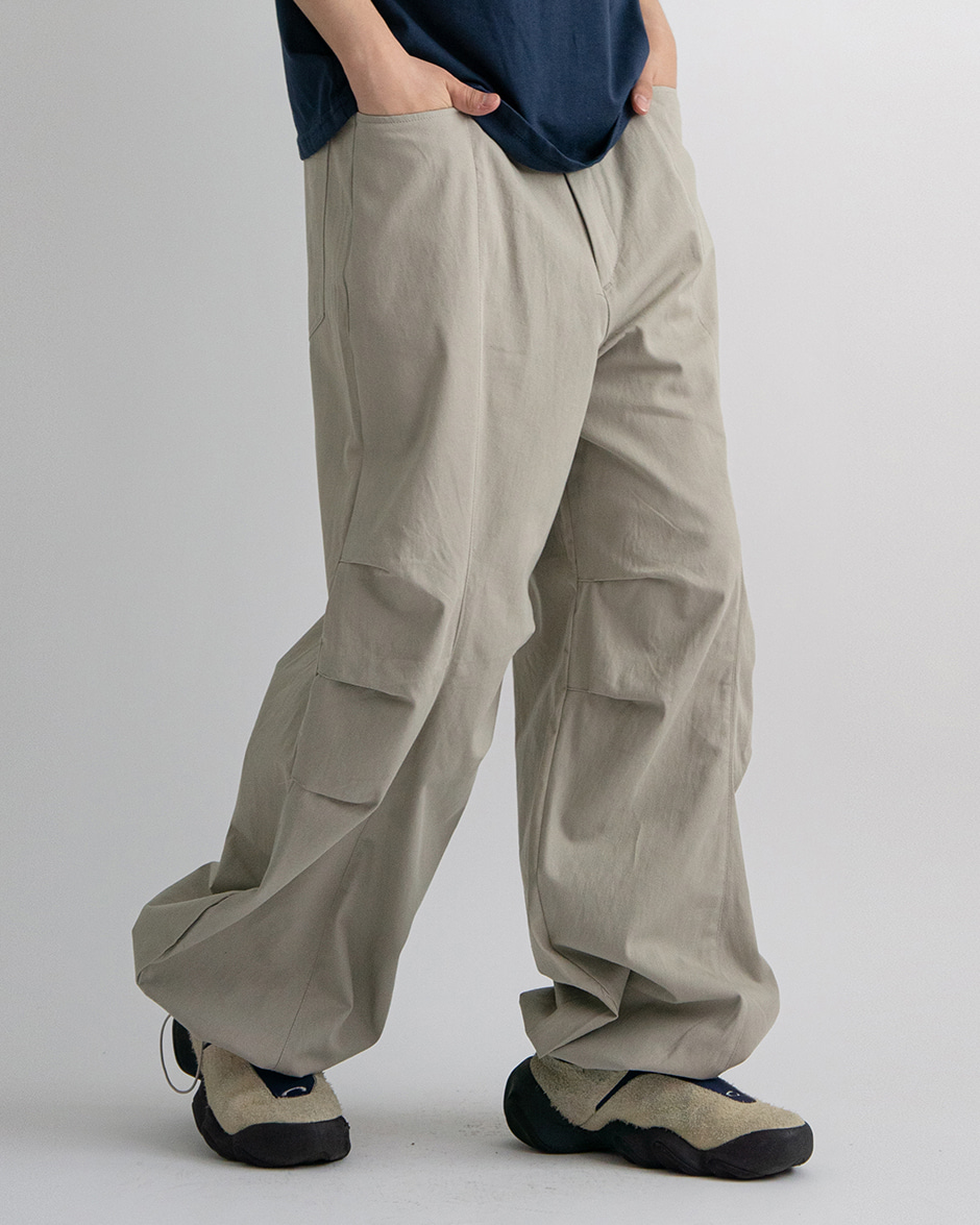 SS multi pintuck wide pants (4C)