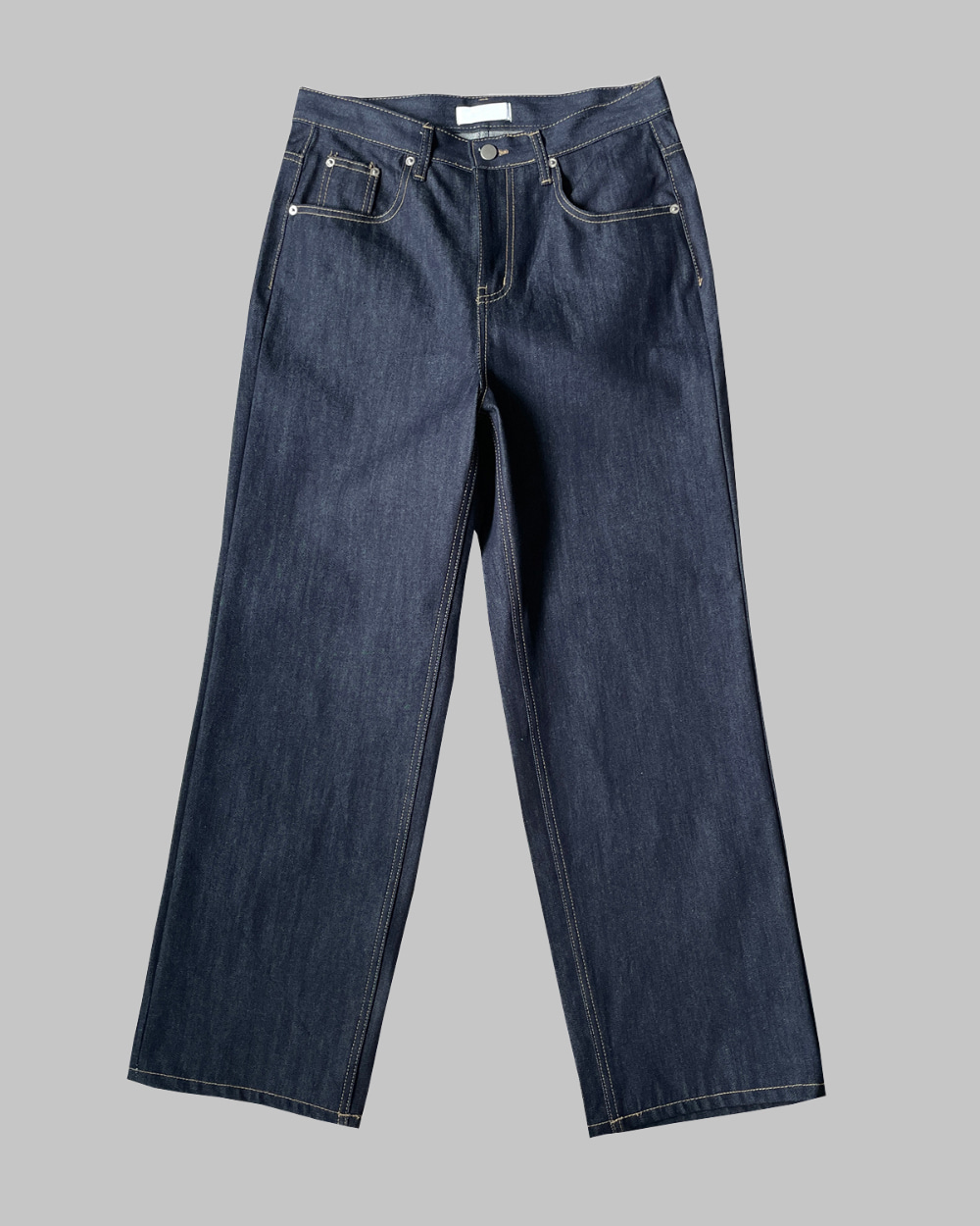 Straight blue denim pants (1C)