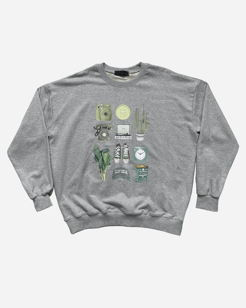 Green printing sweatshirt (2C)