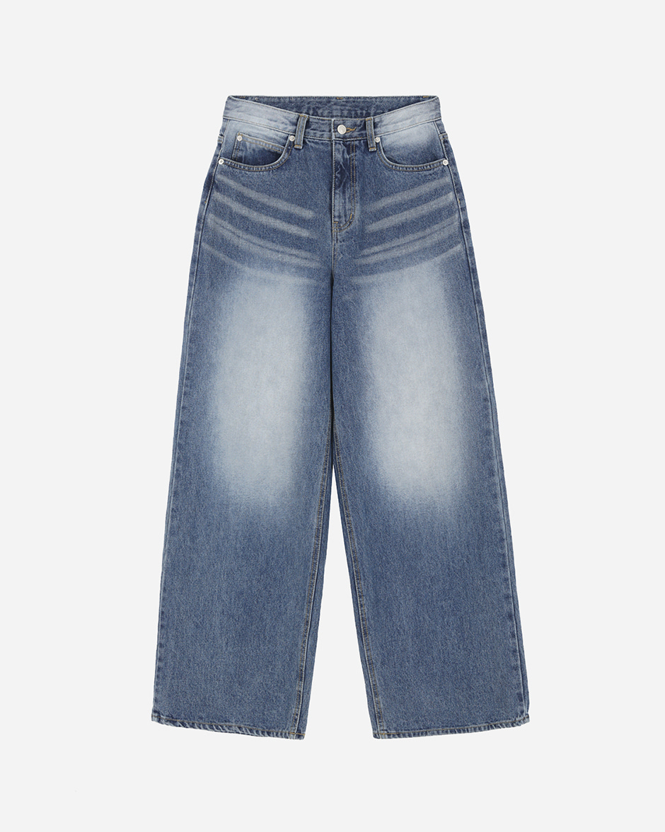Point brush blue denim pants (1C)