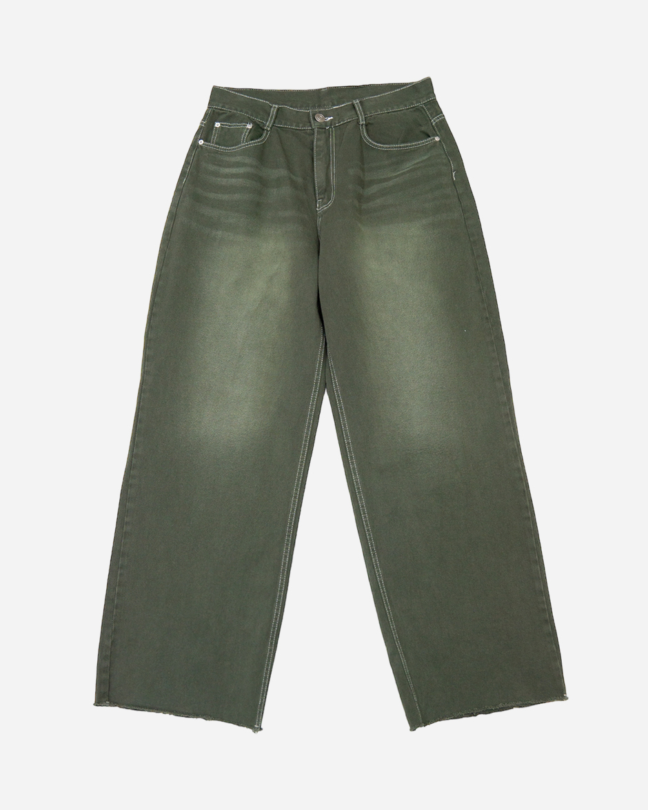 Vintage khaki denim pants (1C)