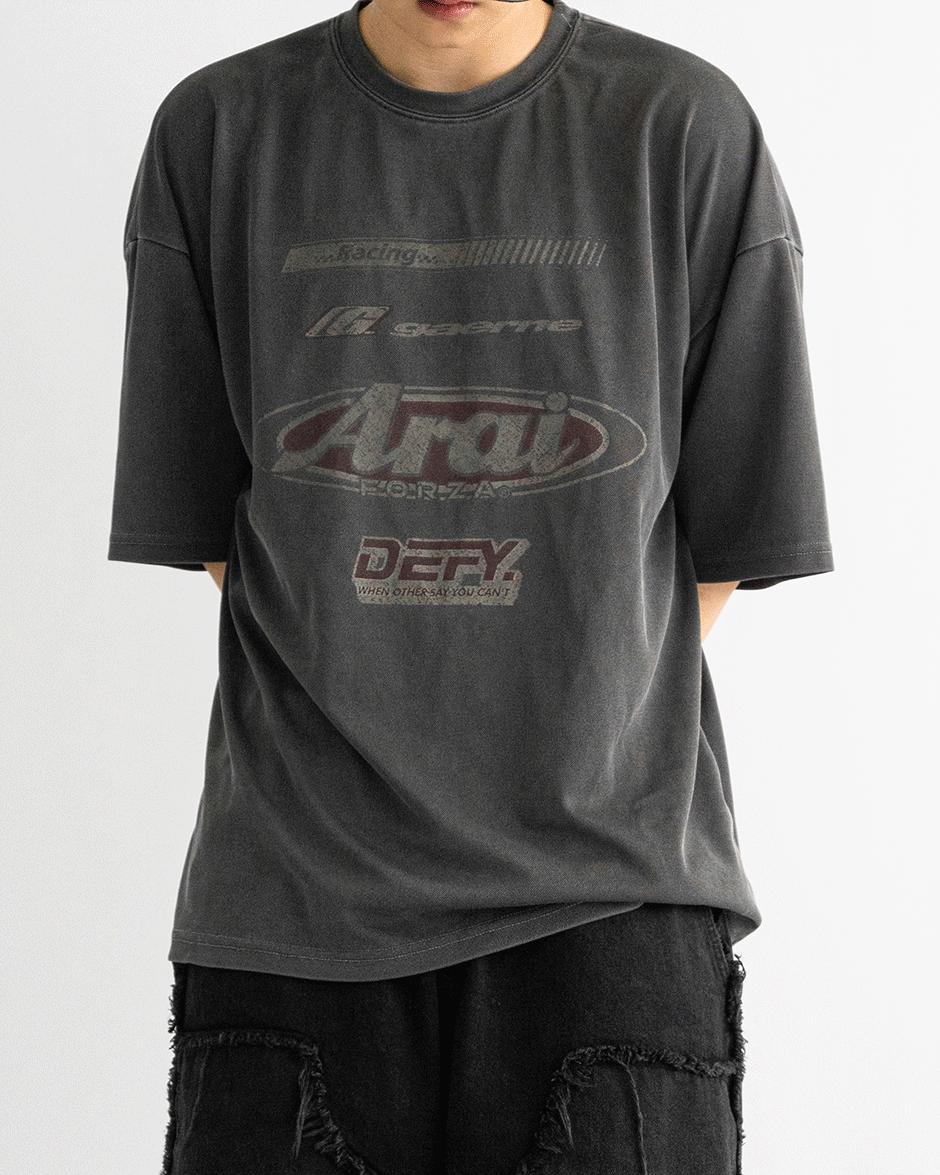 Sporty pigment mesh T-shirt (2C)