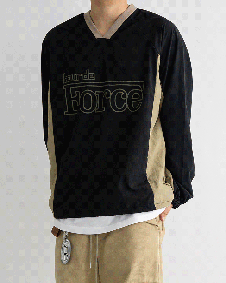 Force over nylon sweatshirt (3C)