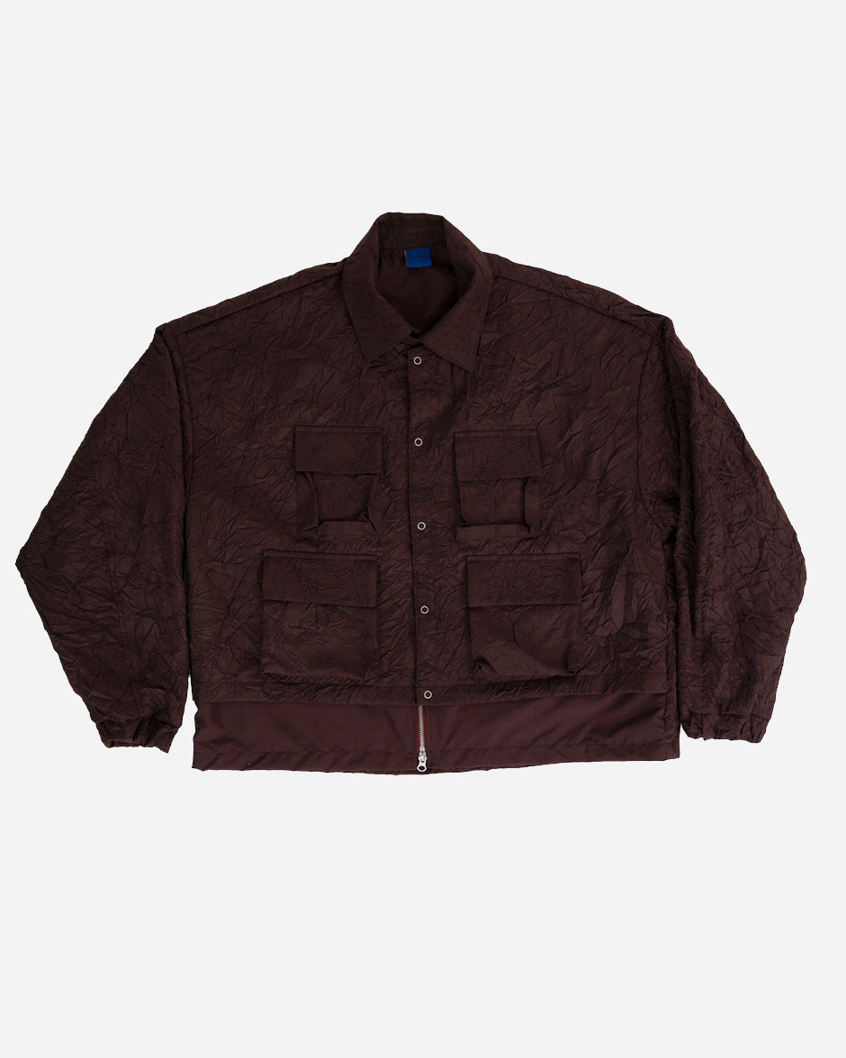 Wrinkle layered 4 pocket jacket (2C)