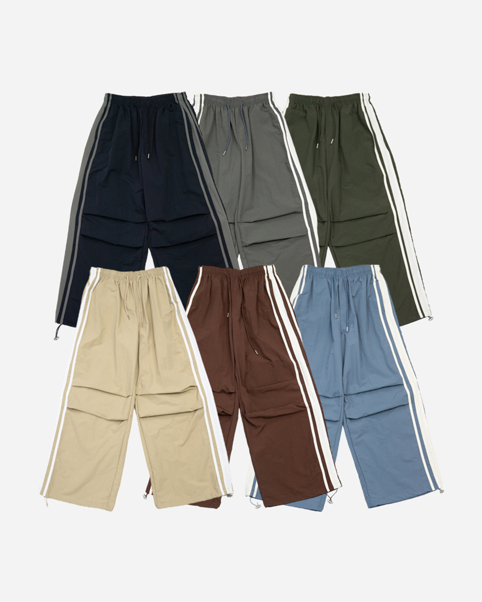 Line track tuck pants (6C)